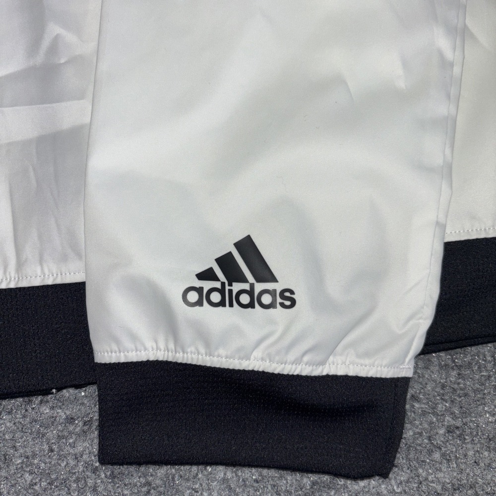 Adidas Golf G Anorak Girls XL Full Zip Hooded Jacket Black White HA8016 NWT - Picture 5 of 5